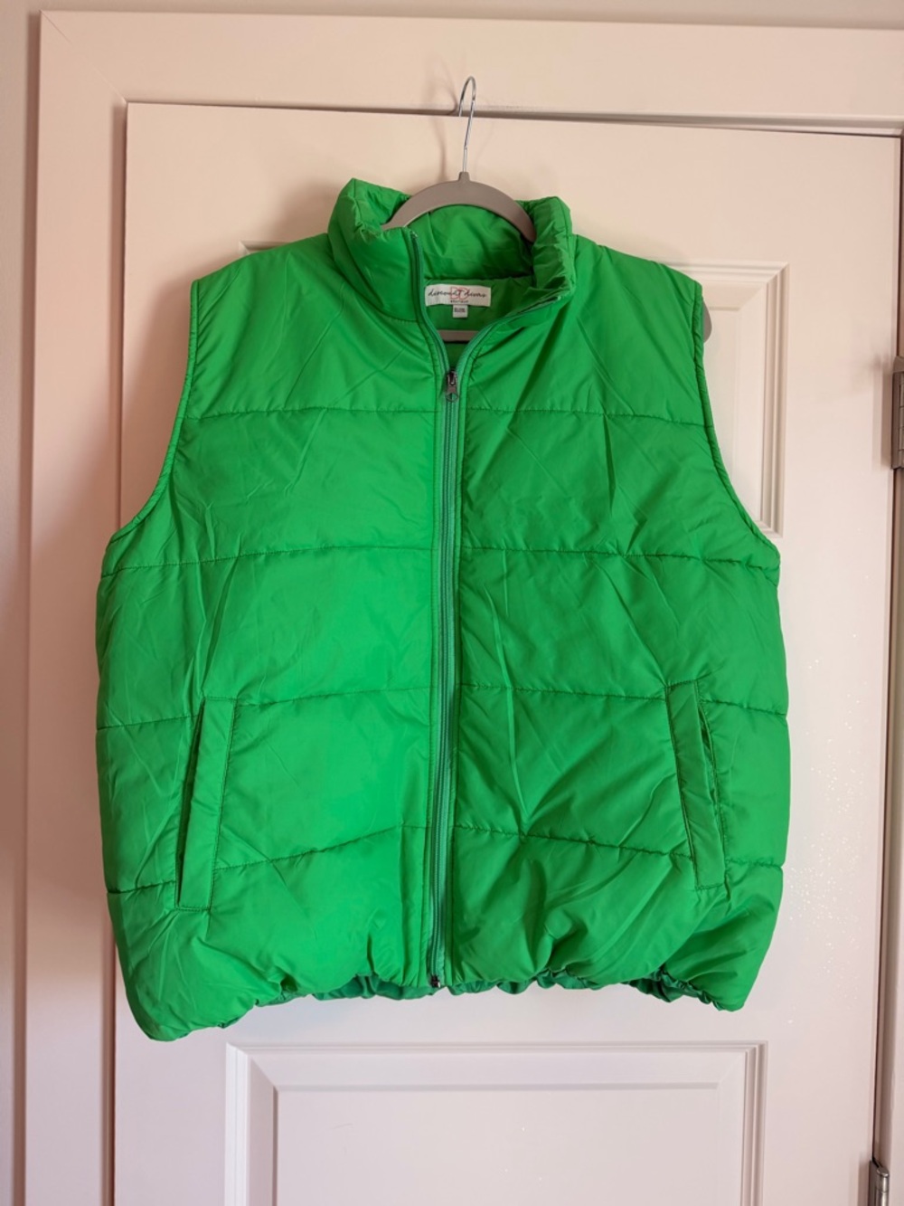 Never worn! Bright Green Puffer Vest
